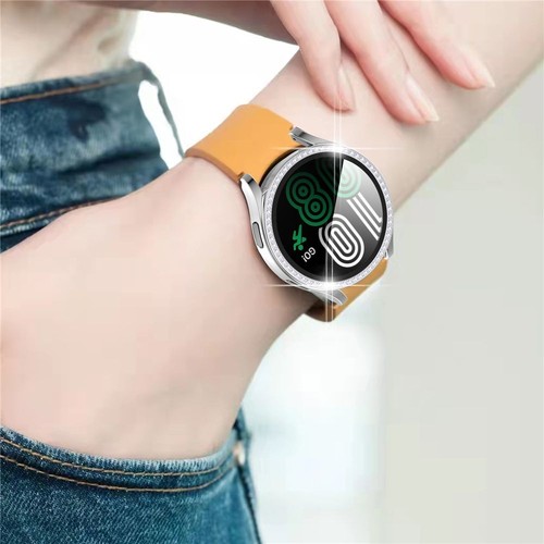 Diamond Bumper Screen Protector Case Tempered Film For Samsung Galaxy Watch 4 - Zdjęcie 4 z 12