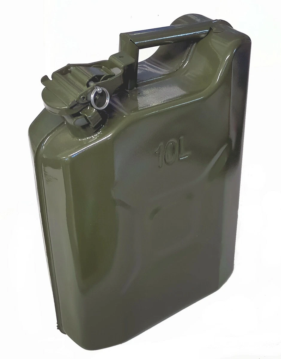 Tanica Carburante In Acciaio Inox 10L Con Tubo - Serbatoio Portatile Per Benzina Diesel
