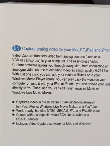 Video Capture Video Capture Card Analog Video to Digital für Mac oder Windows - Bild 2 von 6