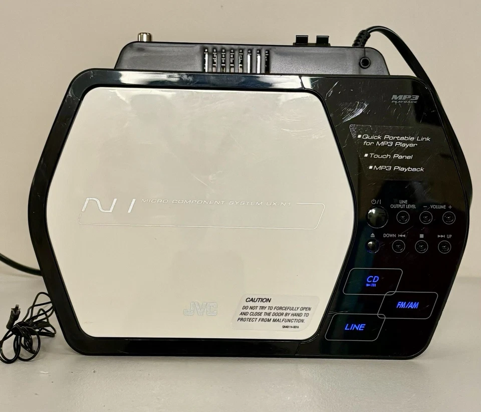 JVC UX-N1W Mini Receiver MP3/CD/AM/FM System (RCA Speakers) - Image 4 of 4