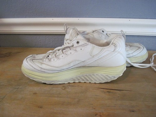 Skechers Shape Ups White Leather Toning Sneakers Womens Size 10 Shoes - Picture 7 of 11