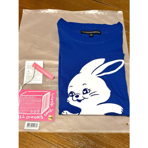 NewJeans TOKKI Official Tee Short Sleeve T-Shirt Blue Free Size Weverse Shop New - Picture 11 of 12