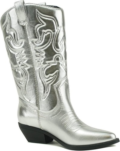 Soda RENO Women Western Cowboy Pointe Toe Low Heel Knee High Pull On Tabs Boots - Picture 49 of 69