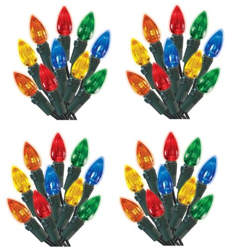 (4) ea Holiday Wonderland 47702-88 200 Count Multi C3 LED Christmas Lights Spool