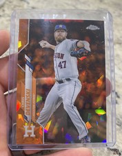 2020 Topps Chrome Update Sapphire Chris Devenski 17/25 Orange Refractor #U-223