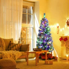 NNECW 1.8M Pre-lit Artificial Christmas Tree with 9 Lighting Modes and 200 Color