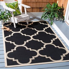 Safavieh Indoor / Outdoor Black / Beige Area Rugs - CY6243-266