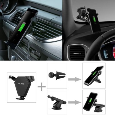 Fast Wireless Car Charger Car Air Vent Dashboard Holder Mount