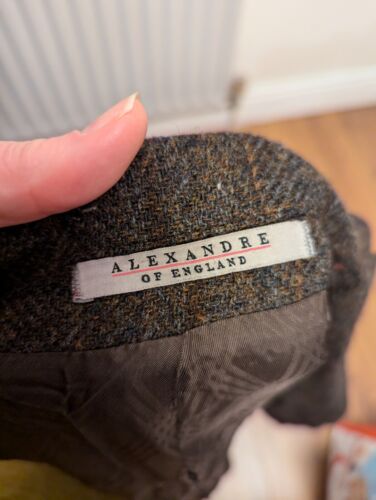 Alexandre Of England Tweed Jacket 42" Long, Woolmark Pure New Wool Mens designer - Picture 15 of 15