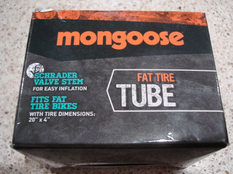 Mongoose Fat Tire Inner Tube 20 x 4 Inch Tube Bicycle w/Schrader Valve - Image 3 of 3