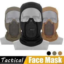 Tactical Airsoft Full Face Mesh Mask Balaclava Hood CS Shadow Fighter Headgear