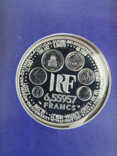 FRANCE RARE 1 FRANC ARGENT EUROPA 1999 / 1 euro = 6.55957 Francs - Photo 1/7
