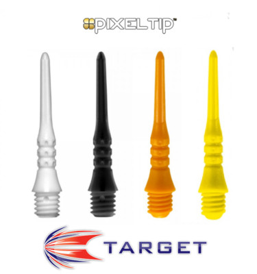 50 Stück Target Pixel tip 2BA Softdart Spitzen, schwarz,weiß,orange, gelb