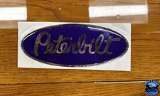 Purple/Chrome OEM replacement Peterbilt decal emblem genuine size & fit stick