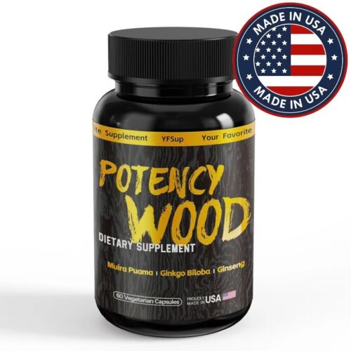 Potency Wood Ginseng Ashwagandha Ginkgo Tribulus | Herbal Supplements | 60 Capsu