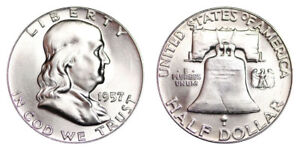 1957-P-Franklin-Half-Dollar-Brilliant-Uncirculated-BU