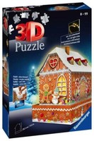 216 Teile Ravensburger 3D Puzzle Bauwerk Lebkuchenhaus Bei Nacht 11237