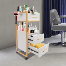 Salon Trolley Cart with Wheels Stylist Cart Mobile Hairdressing Barber Station