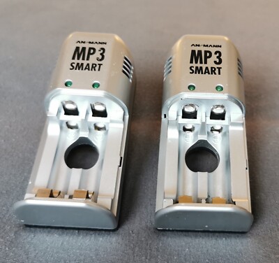 2x ANSMANN    MP3 SMART - Akkuladegerät - 135mA & 65mA AKKU Batterie Charger