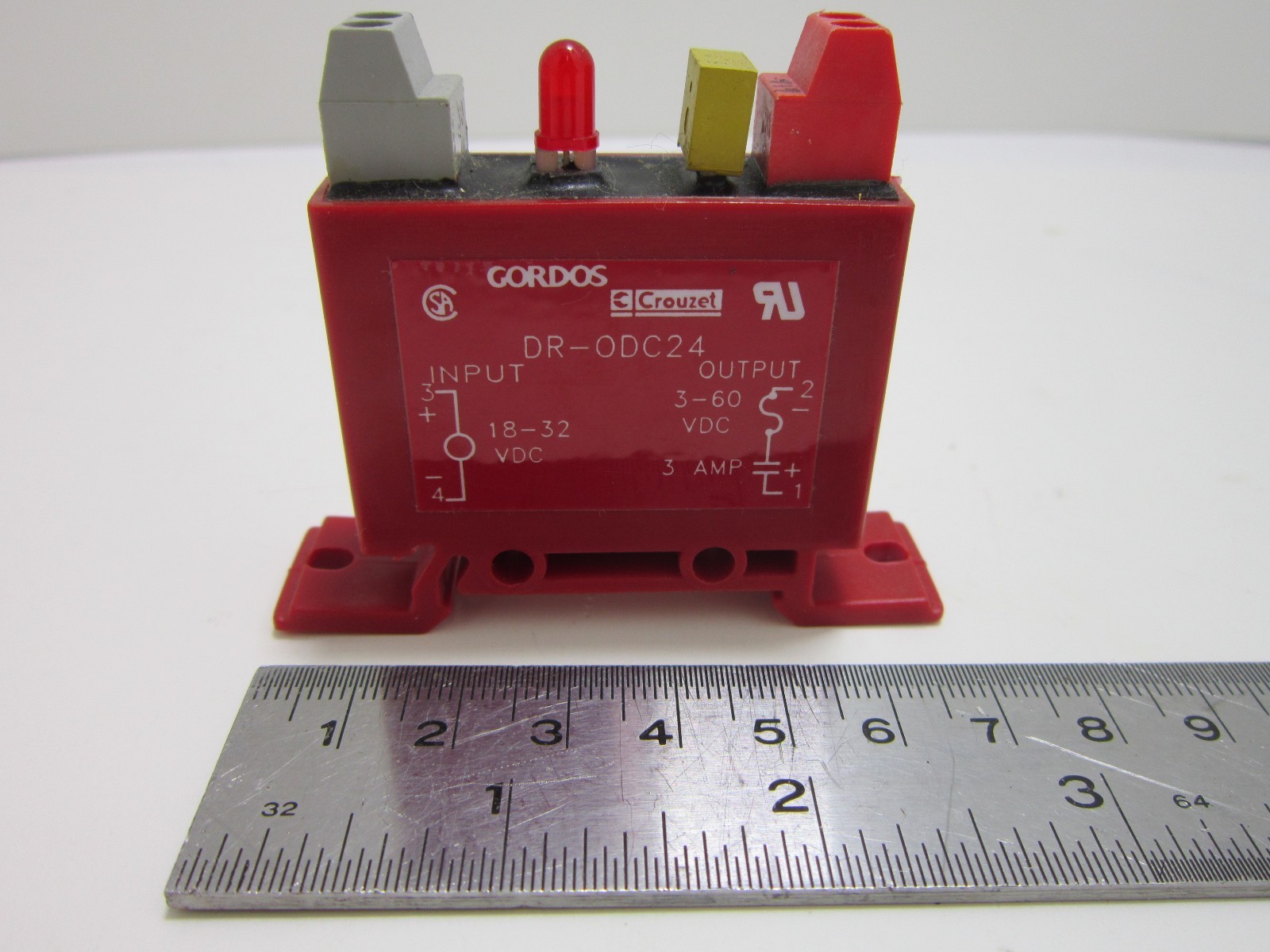 DR-ODC24 DIN-RAIL MOUNTABLE RELAY 18-32VDC to 3-60VDC @ 3A GORDOS #