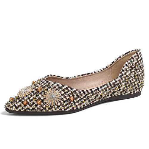 Nieten Glitzer Flats glänzend Nieten Wandern große Größen spitz zulaufend Damenschuhe 43 - Bild 37 von 48