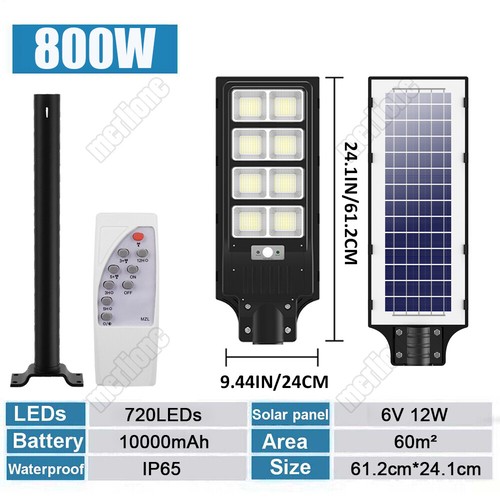 Luce solare 720LEDS con rilevatore di movimento lampada da esterno proiettore faretto LED luce - Foto 4 di 12