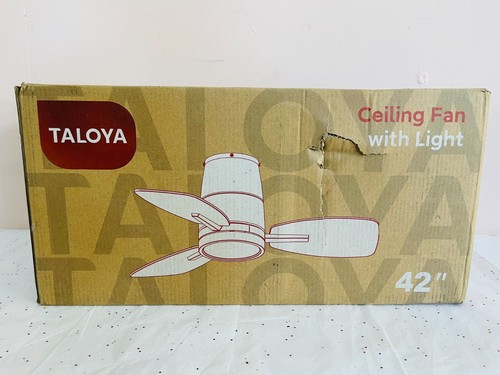 TALOYA 42" LED Indoor Black Mount Ceiling fan W/ Light Remote Reverisble Blade