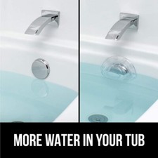 Bathtub Overflow Drain Cover -Suction Cup Seal Bathtub Stopper for Deep Bath