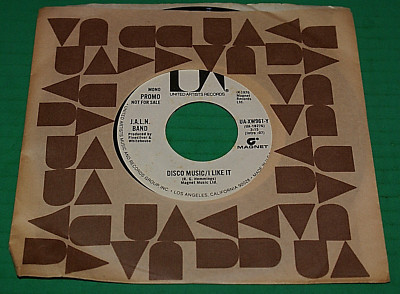 J.a.l.n. Band Disco Music I Like It  Mono 45 (dj) Soul Promotional Copy + Sleeve