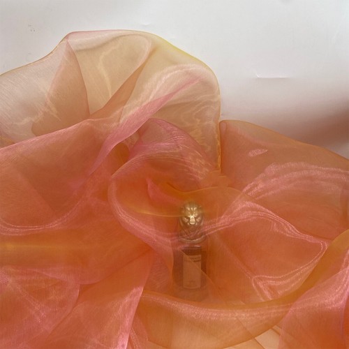 Shiny Colorful Gradient Organza Fabric Transparent Flash Iridescent Gauze Fabric - Picture 17 of 40
