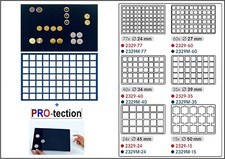 LINDNER-2329M-77-M&uuml;nztableaus-77-F&auml;cher-24-mm-+-PRO-PROTECTION-Schutzschuber