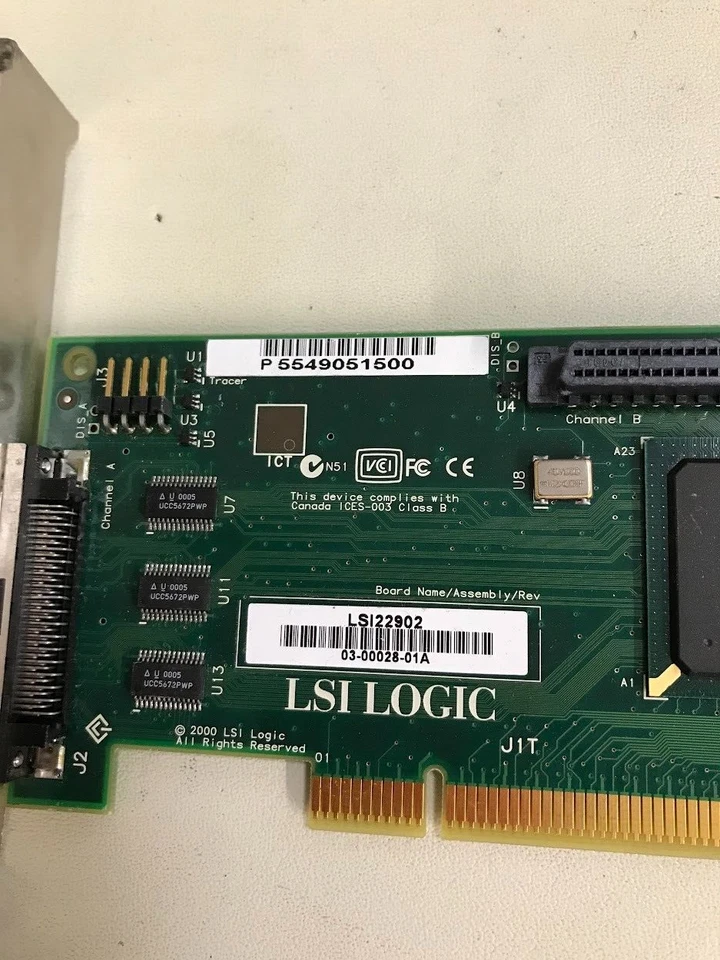 LSI Logic LSI22902 - PCI-X Ultra2 LVD SCSI Controller Adapter Card  - Image 3 of 3