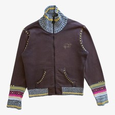 Vintage Y2k Women's O'neil Faded Jacket Wool Patterned Trim, Skateboard Retro