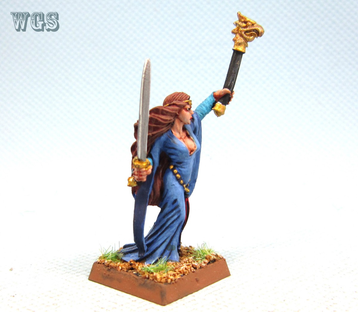 Figurine Warhammer Battle – Damoiselle Bretonnienne Avec Bâton (métal, OOP)