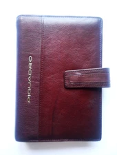 Piquadro Leather Agenda Planner Organizer Cover Soft Brown Medium Italy