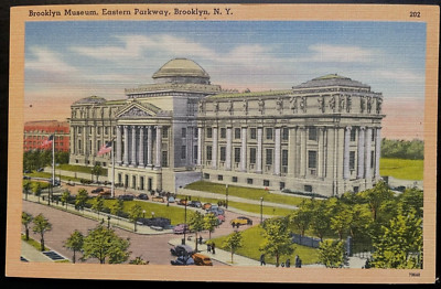 Vintage Postcard 1930-1945 Brooklyn Museum, Eastern Parkway, Brooklyn, NY