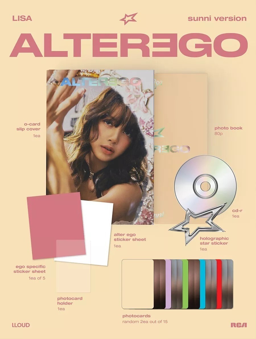 LISA [ALTER EGO] Album PHOTO BOOK 5 Ver SET /5 CD+5 Buch+