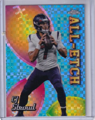 CJ Stroud 2024 Topps Chrome Houston Texans All-Etch X-Fractor $1.50 SHIPPING