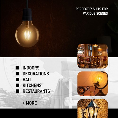 Antique Style Edison Vintage LED Light Bulbs A+Industrial Filament Lamp Bulb B22 - Picture 30 of 91