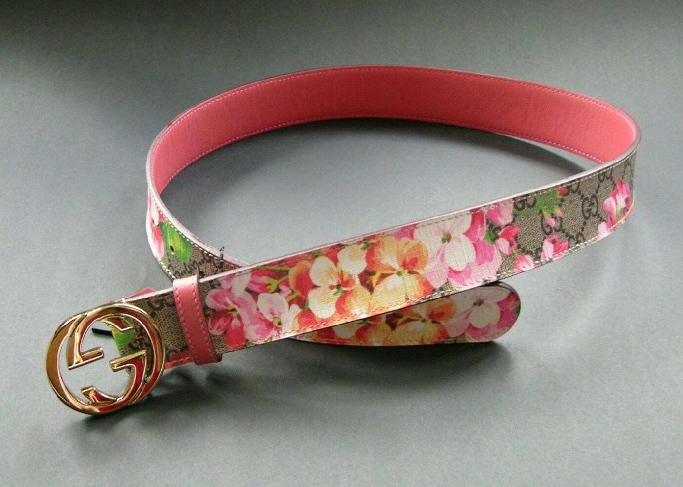 GUCCI BLOOMS FLORAL BELT SIZE 90 CM 