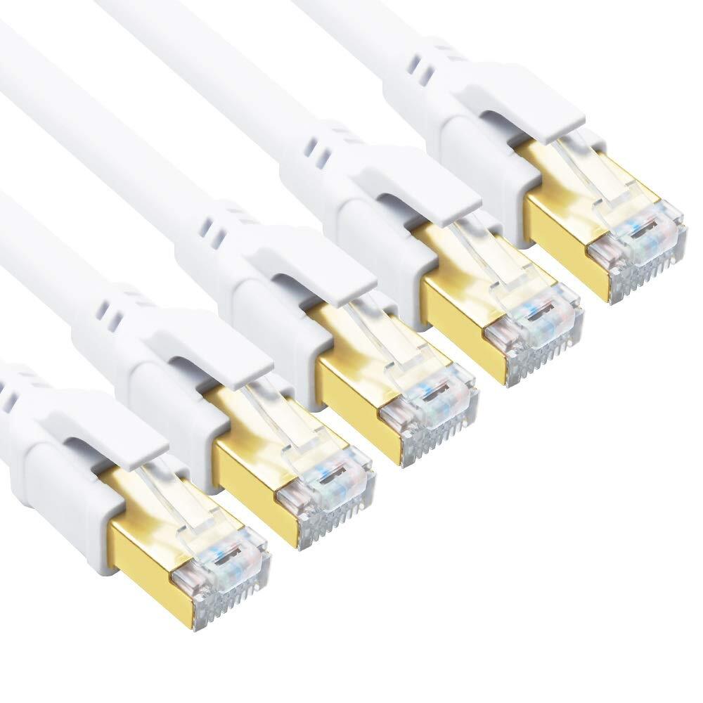 6ft Cat8 Ethernet Cable 5 Pack - 40Gbps 2000MHz SFTP High Speed LAN Cable-image