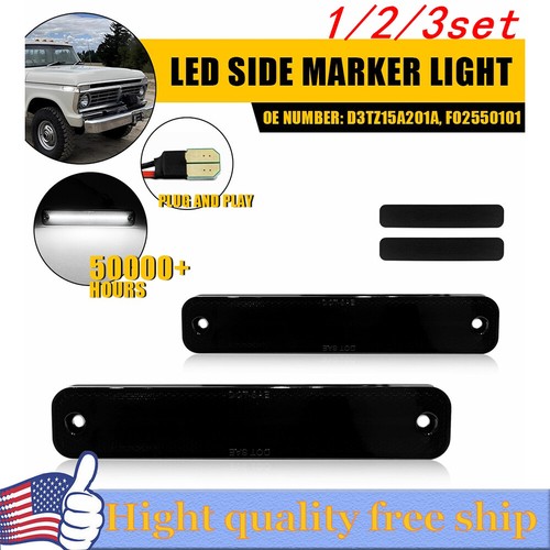 2/4x White Front / Rear Side Marker Lights For 1973-1979 Ford F Series Truck