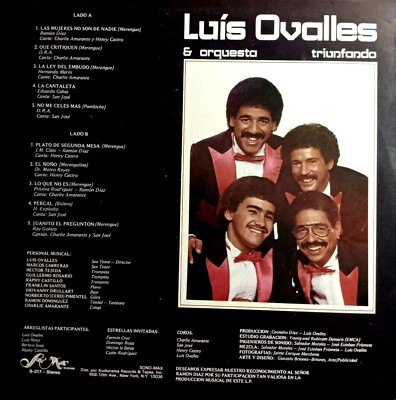 LUIS OVALLES & ORQUESTA Triunfando SONO MAX RECORDS Sealed