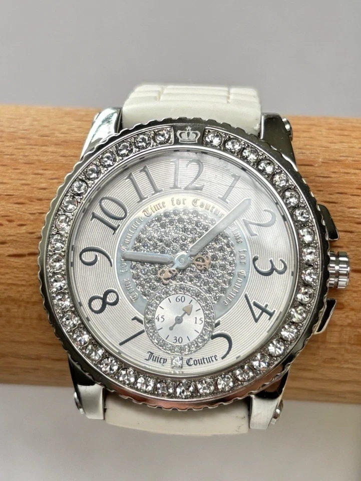 Juicy Couture Pedigree Reloj Mujer Movimiento Cuarzo Banda Goma Blanca 1901051 Foto 2 de 4
