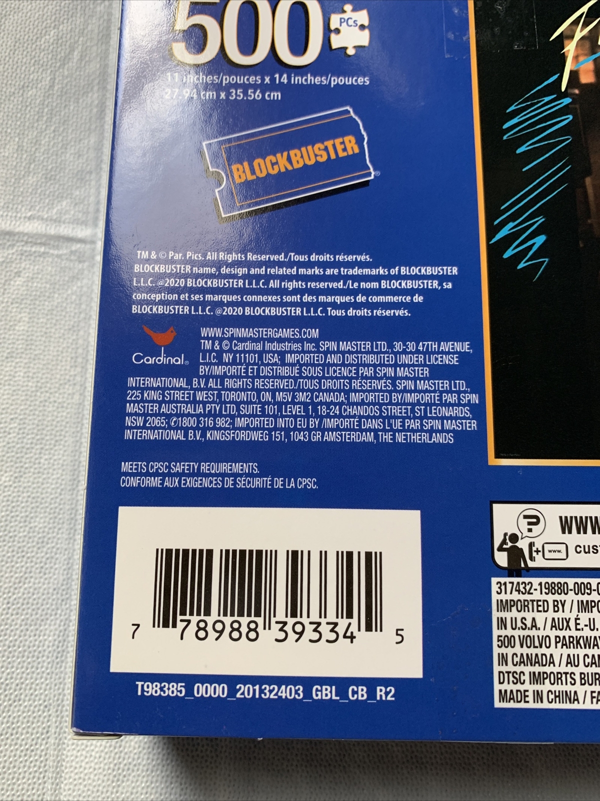 Spinmaster Cardinal Blockbuster 500 Small Piece Puzzle Flashdance 11x14 For Sale Online Ebay