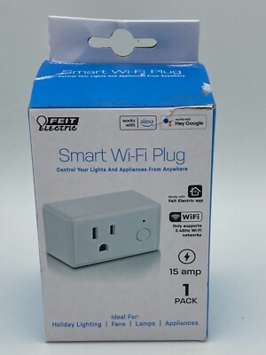 Feit Electric Wi-Fi Smart Plug - Compatible w/Alexa or Google Home