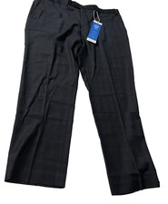 Vince Camuto Pants 40x30 Mens Slim Fit Black Navy Plaid Msrp 135.00
