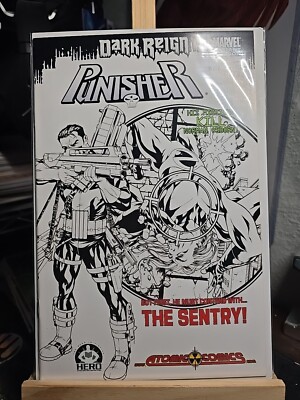 PUNISHER 1 COVER  & ART JEROME OPENA ATOMIC COMICS EXCLUSIVE HERO INITIATIVE .