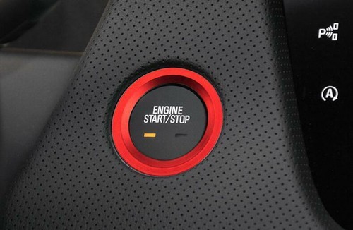 Cubierta de interruptor de encendido de botón de arranque de aluminio rojo decoración para Cadillac XT5 2017-2022 - Imagen 3 de 8