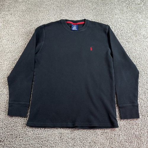 Polo Ralph Lauren Thermohemd Herren Medium schwarz rot Little Pony Sleepshirt
